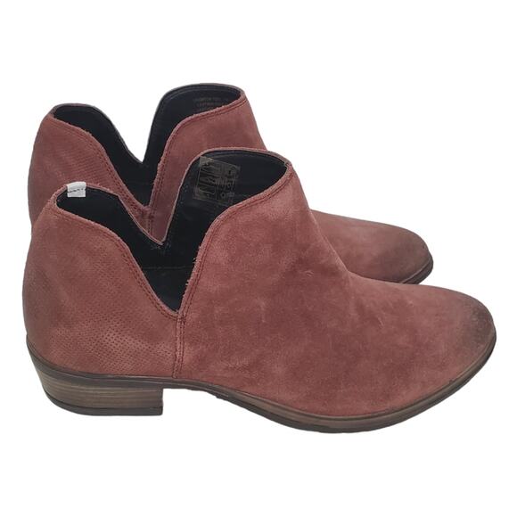 NWT Crevo | Leighton Perforated Suede Leather Distressed Ankle Booties - Picture 2 of 11
